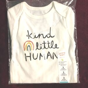 NWT Jumping Beans “Kind Little Human” Onsie